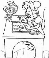 Mouse Minnie Mickey Cooking Coloring Pages sketch template