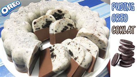 puding coklat oreo  mudah membuat puding oreo coklat takaran