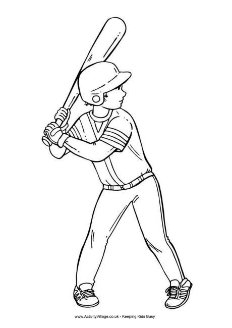 baseball boy coloring page coloring pages