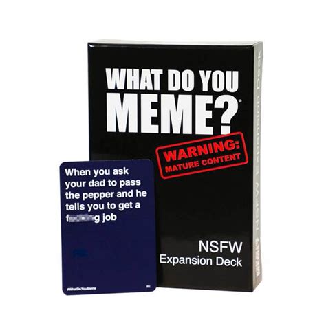 what do you meme nsfw expansion pack card game iwoot uk
