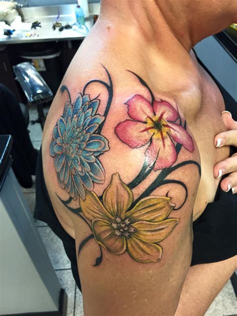 luv    kidsbirth month flowersgreat work beneath  skin tattoo  stefan