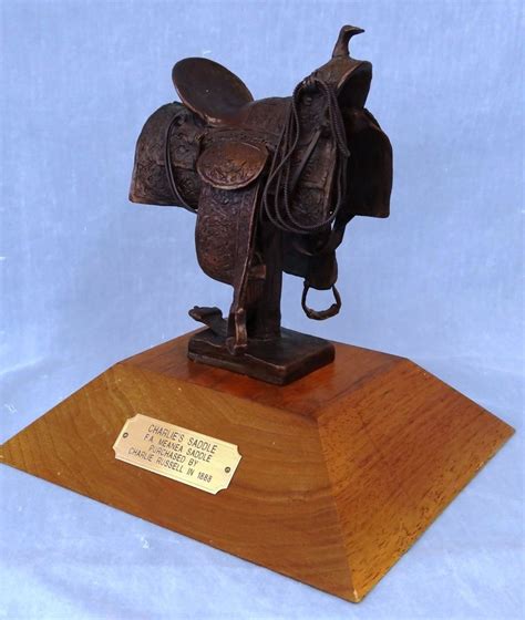 marvin brewster bronze charlies saddle  purchased  cmr auction