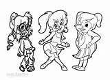 Chipettes Pages Coloring Chipette Colouring Cool2bkids Getdrawings Getcolorings Kids sketch template