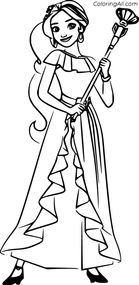 elena  avalor coloring pages coloringall