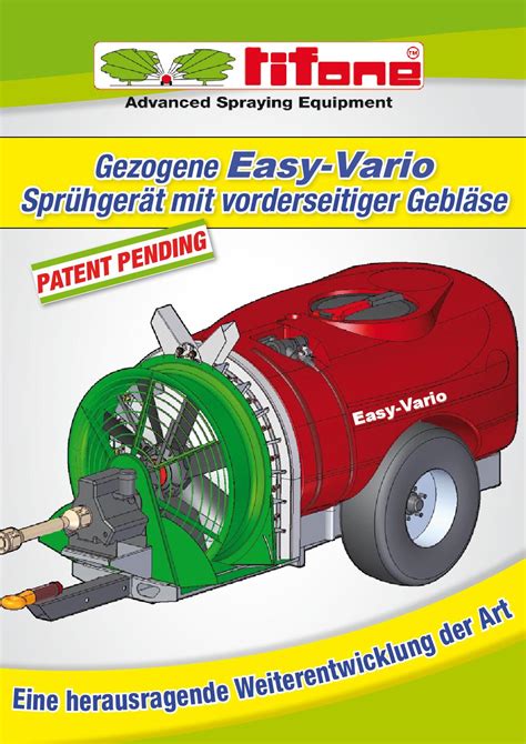 tifone easy vario  tifone sprayers issuu