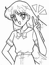 Coloring Sailor Pages Mars Moon Neptune Rei Cute Colouring Category Popular Coloringhome Color Geocities Ws sketch template
