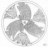 Mandala Mandalas Ausmalbilder Tiere Coloriage Poisson Supercoloring Fisch Colorier sketch template