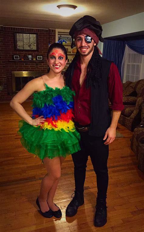 Pirate And Parrot Halloween Costume Couple Costumes Halloween