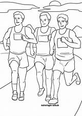 Laufen Malvorlage Leichtathletik Ausmalbilder Marathonläufer öffnet Setzt Bildes Anklicken Sich sketch template
