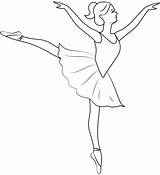 Ballerina Template Printable Coloring Drawing Pages Templates Crafts Paper Skip Main sketch template