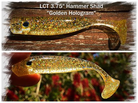 lct  hammer shad  pack golden hologram legacy custom tackle