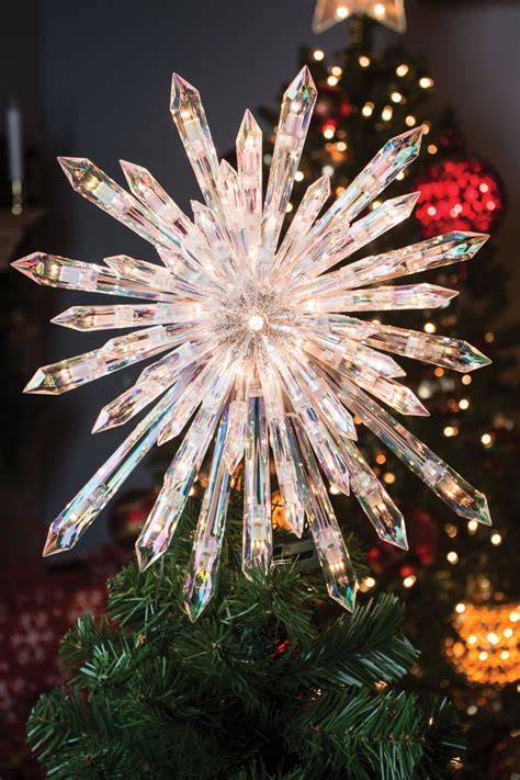 light   crystal tree topper  hooked  hallmark ornaments