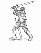 Knight Coloring Pages Knights Medieval Kids Drawing Printable Soldier Colouring Soldiers Color Print Getdrawings Gif Coloringhome Dragons sketch template