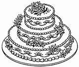 Cake Coloring Pages Wedding Beautiful Color Cakes Place Tocolor Getdrawings sketch template