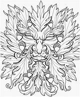 Coloring Pages Wiccan Printable Man Green Adults Escher Adult Pagan Wicca Tattoo Mc Drawings Designs Greenman Drawing Sheets Books Colouring sketch template
