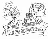 Super Why Coloring Pages Birthday Happy Pig Alpha Print Kids Animation Getcolorings Color Party Printable Sheets Books sketch template