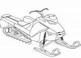 Snowmobile Polaris sketch template