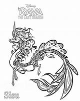 Dragon Coloring Sisu Raya Last Pages sketch template
