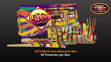 bright star fireworks 2213 mardi gras selection box youtube