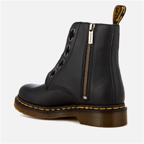 dr martens womens  pascal front zip arcadia leather  eye boots black clothing thehutcom