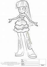 Coloring Equestria Twilight Pages Sparkle Girls Girl Library Clipart Popular sketch template