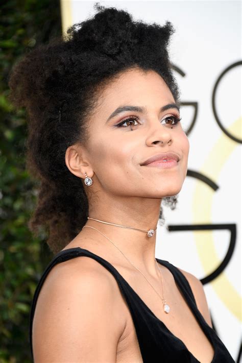 zazie beetz hair golden globes essence