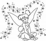 Tinkerbell Smiling sketch template
