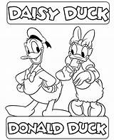 Daisy Donald Coloring Duck Print Printable Ducks Disney sketch template