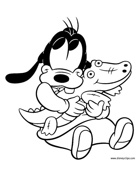 printable coloring pages disney baby goofy