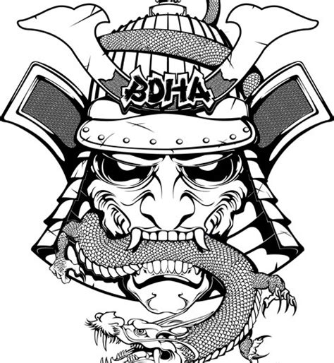 samurai mask drawing at getdrawings free download