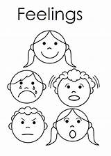 Feelings Emotions Emotion sketch template