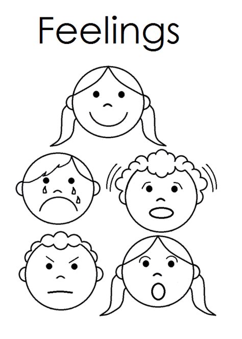 emotion faces coloring pages coloring home