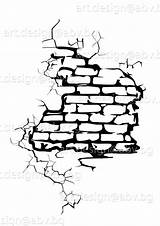 Wall Brick Cracked Broken Drawing Clipart Getdrawings sketch template