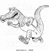 Alligator Cartoon Drooling Lafftoon Gator Vecto sketch template