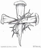 Cross Nail Drawing Getdrawings sketch template