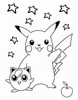 Pokemon Coloring Pages Kids Color Print Characters sketch template