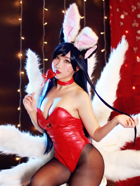 Bunny Girl Ahri Cosplay Costume Rinnie Riot · Rinnieriot
