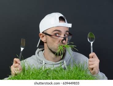 human eating grass images stock  vectors shutterstock
