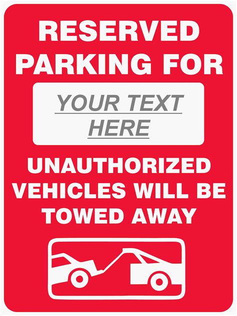 reserved parking  custom discount safety signs  zealand