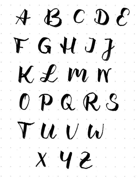 das alphabet der grossbuchstaben nach meiner handschrift gelettert cursive fonts alphabet