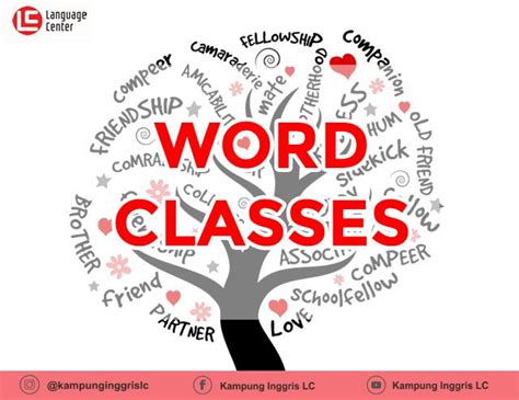 word classes  bahasa inggris