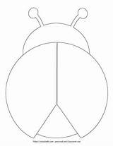Ladybug Outline Wings sketch template