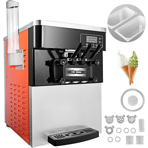 Vevor 2200w Commercial Soft Ice Cream Machine 20 28l H Led Display Auto