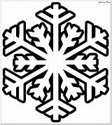 Snowflake Coloring Pages Winter Printable Christmas Kids Easy Simple sketch template