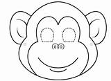 Mask Monkey Animal Face Lion Coloring Template Clipart Masks Drawing Craft Printable Kids Colouring Pages Templates Paper Learn English Want sketch template