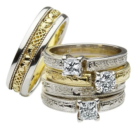 irish wedding  engagement bands elegant rings featuring irish