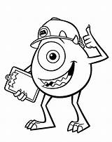 Coloring Pages Monster Printable Inc Disney Kids Mike Colouring Characters Cartoon Cartoons 4kids Line Sheets sketch template