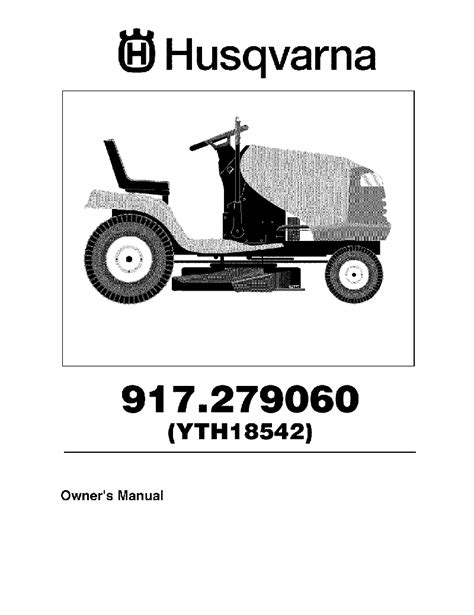 Husqvarna Yth 18542 Lawn Mower Owners Manual Pdf View Download