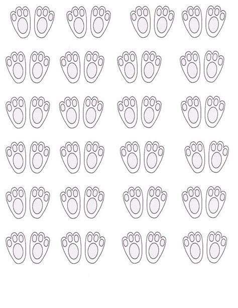 bunny rabbit feet template rabbit template printable coloring page
