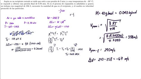 [física 2] Ejemplos De Teoría Cinética De Los Gases Youtube